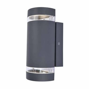 Lutec Focus Outdoor Up & Down Wall Light with Dusk to Dawn Sensor