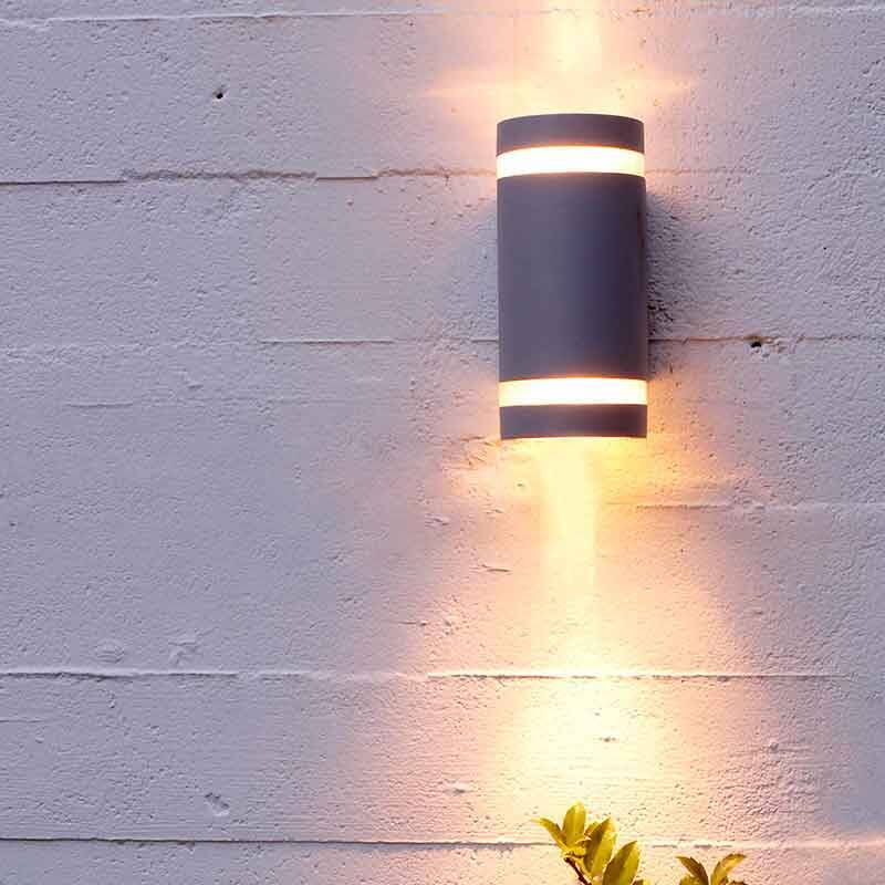 Image of Lutec Focus Outdoor Up & Down Wall Light with Dusk to Dawn Sensor