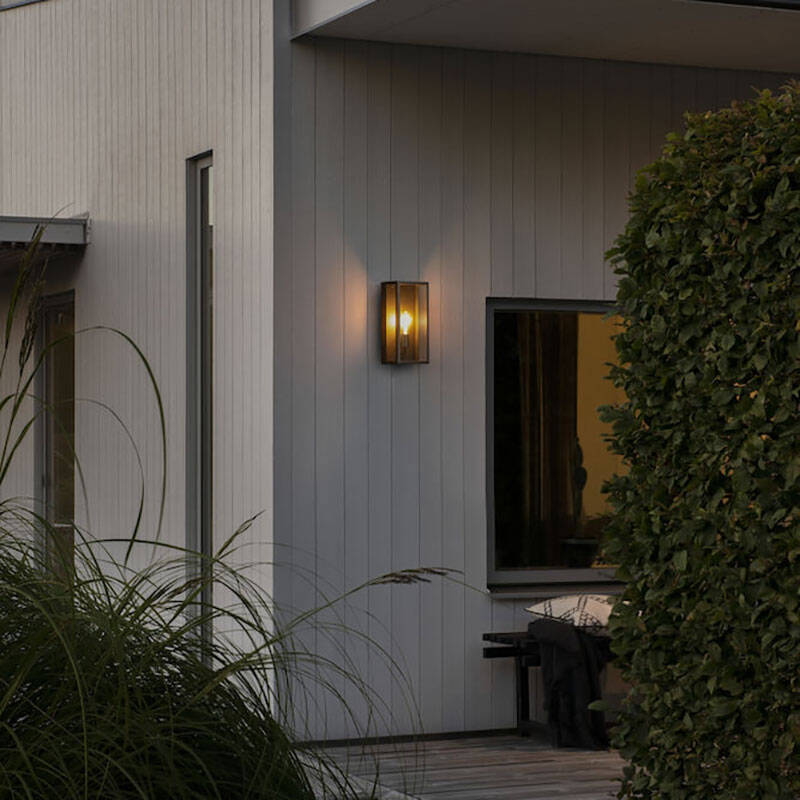 Image of Konstsmide Carpi Grande Half Lantern Outdoor Wall Light