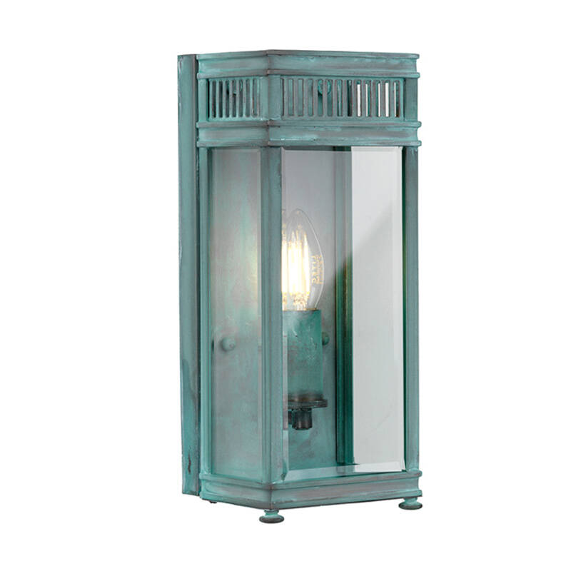 Image of Elstead Holborn Medium Half Outdoor Lantern Wall Light