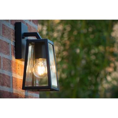 Image of Lucide Large Matslot Outdoor Hanging Lantern Wall Light