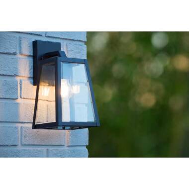 Image of Lucide Large Matslot Outdoor Hanging Lantern Wall Light
