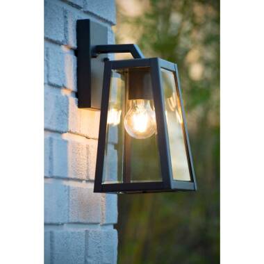Image of Lucide Large Matslot Outdoor Hanging Lantern Wall Light