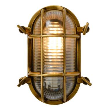 Image of Lucide Dudley Oval Outdoor Flush Wall Light