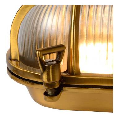 Image of Lucide Dudley Oval Outdoor Flush Wall Light