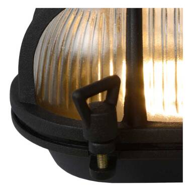 Image of Lucide Dudley Oval Outdoor Flush Wall Light