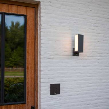 Image of Lutec Cuba LED Outdoor Wall Light with PIR Sensor
