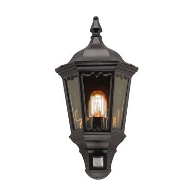 Elstead Medstead Half Lantern Outdoor Wall Light with PIR Sensor