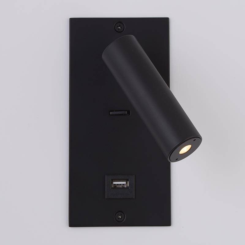 Image of Envirolight Adjustable Recessed LED Reading Light with USB Charging Socket