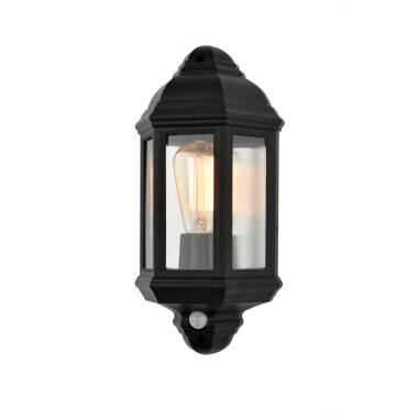 Forum Coastal Athena Half Lantern Outdoor Wall Light with PIR Sensor