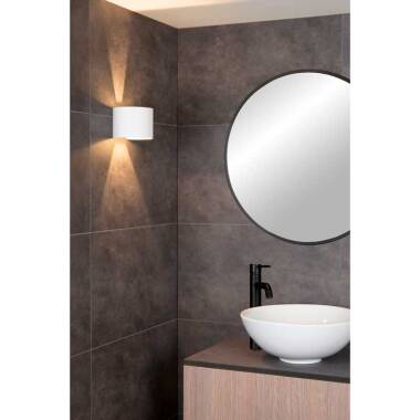 Image of Lucide Axi Curve Bathroom LED Up & Down Wall Light