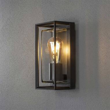 Konstsmide Brindisi Half Lantern Outdoor Wall Light with Microwave Sensor