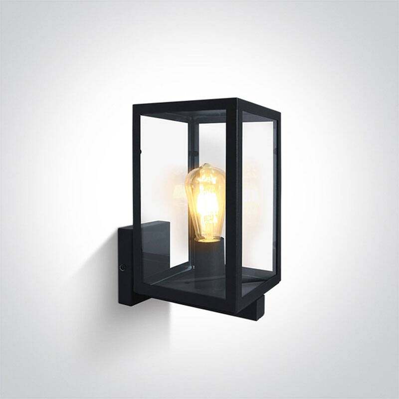Image of Cube Outdoor Lantern Wall Light