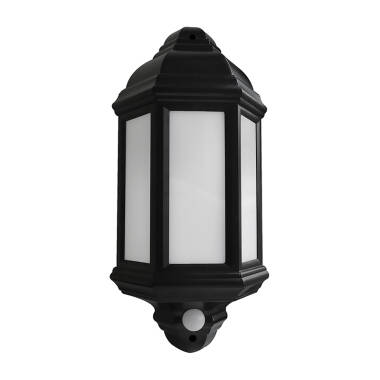 Eterna Veco LED Half Lantern Outdoor Wall Light with PIR Sensor