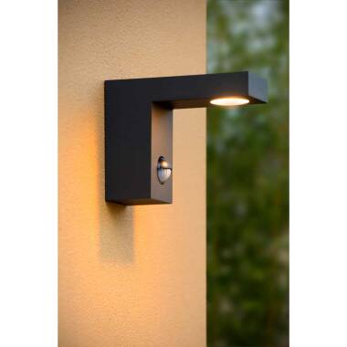Image of Lucide Texas LED Outdoor Wall Light with PIR Sensor