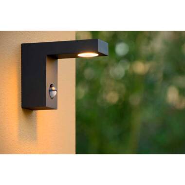 Image of Lucide Texas LED Outdoor Wall Light with PIR Sensor