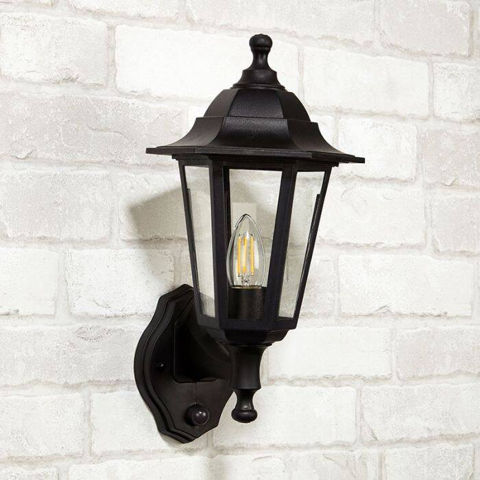 Image of Searchlight Garrett Coach Lantern Outdoor Wall Light with PIR Sensor