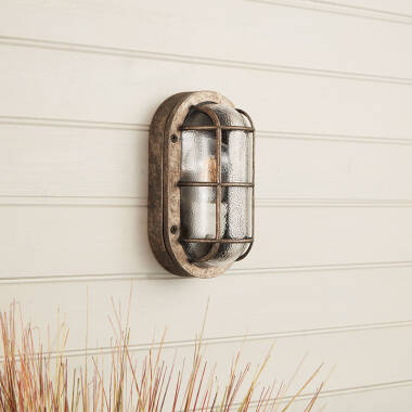 Westport Coastal Ship Outdoor Oval Flush Wall Light