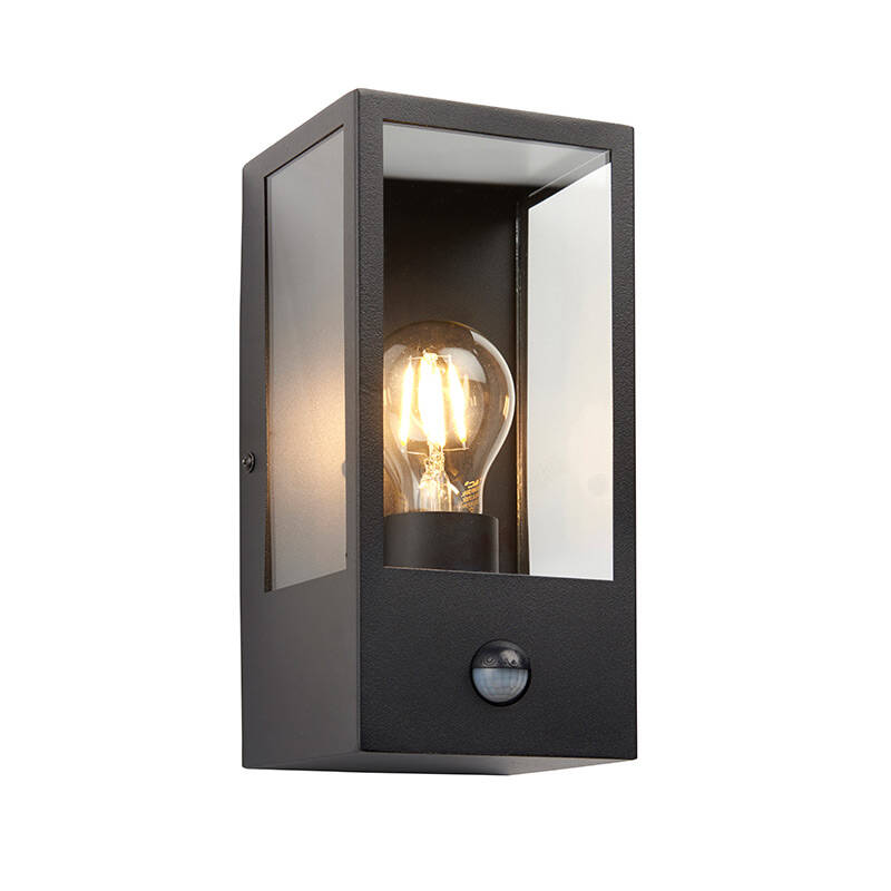 Image of Endon Oxford Half Lantern Outdoor Wall Light with PIR Sensor