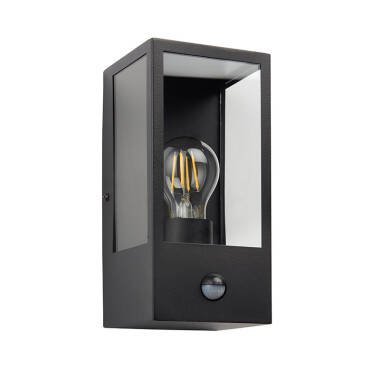 Image of Endon Oxford Half Lantern Outdoor Wall Light with PIR Sensor