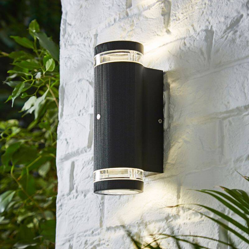 Image of Forum Helix Outdoor Up & Down Wall Light with Dusk to Dawn Sensor