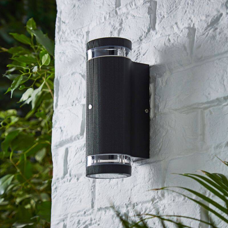 Image of Forum Helix Outdoor Up & Down Wall Light with Dusk to Dawn Sensor