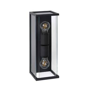 Image of Lucide Claire Half Lantern Outdoor Twin Wall Light
