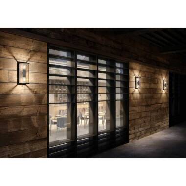 Image of Lucide Claire Half Lantern Outdoor Twin Wall Light