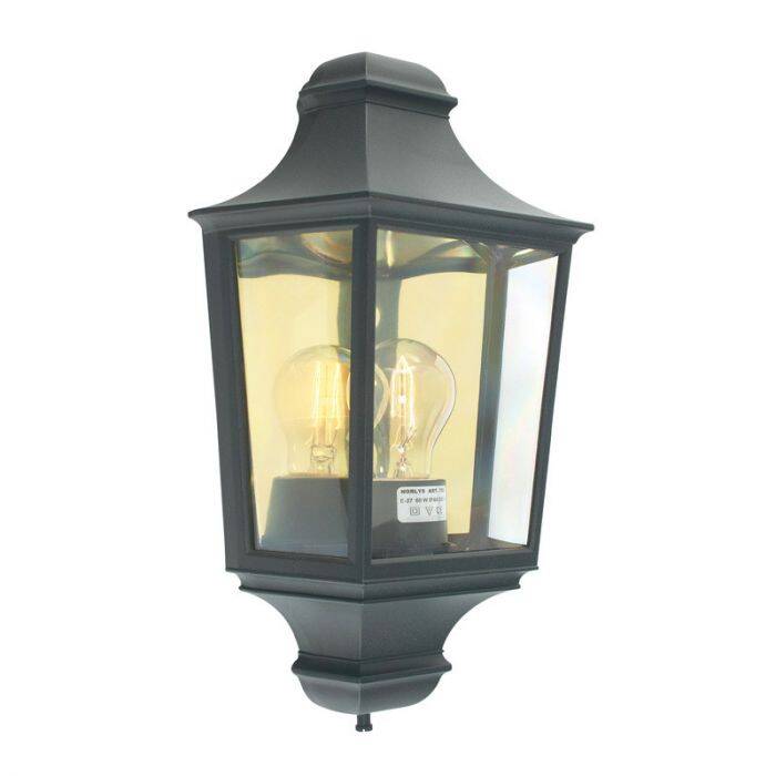 Image of Norlys Turin Outdoor Half Lantern Wall Light