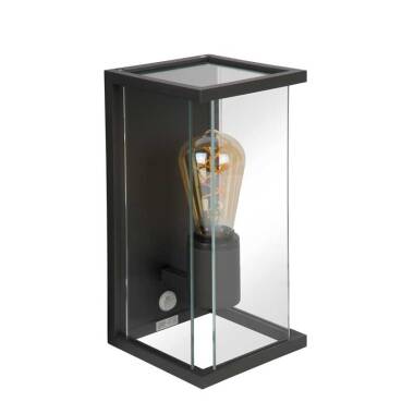 Image of Lucide Claire Half Lantern Outdoor Wall Light with PIR Sensor