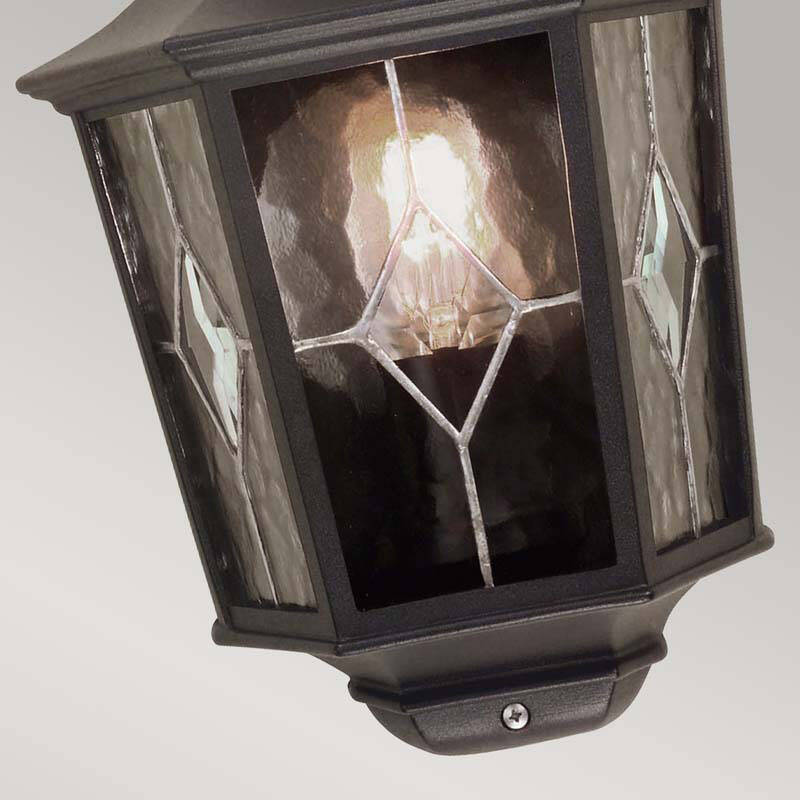 Image of Elstead Norfolk Large Half Lantern Outdoor Wall Light