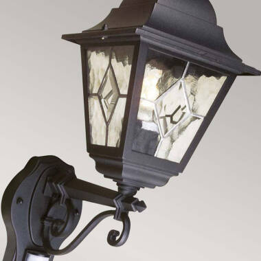 Image of Elstead Norfolk Outdoor Lantern Wall Light with PIR Sensor