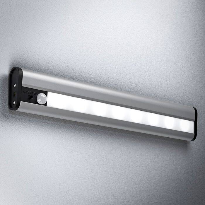Image of LEDVance Linear LED Battery Operated Under Cabinet Light with USB and PIR Sensor - 300mm