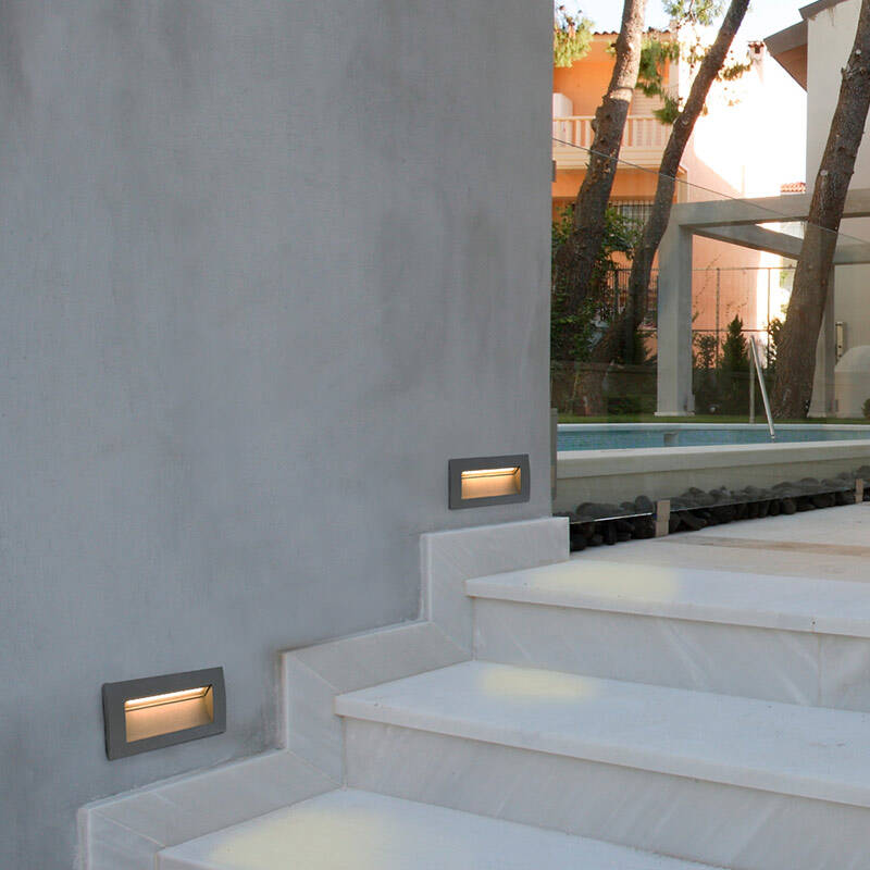 Image of Faro Barcelona Sedna Rectangle LED Outdoor Wall Light