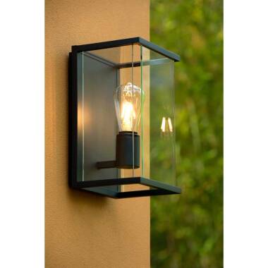 Image of Lucide Claire Half Lantern Outdoor Wall Light