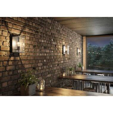 Image of Lucide Claire Half Lantern Outdoor Wall Light