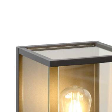 Image of Lucide Claire Half Lantern Outdoor Wall Light