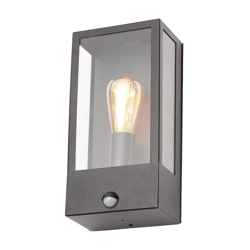 Image of Forum Minerva Half Lantern Outdoor Wall Light with PIR Sensor