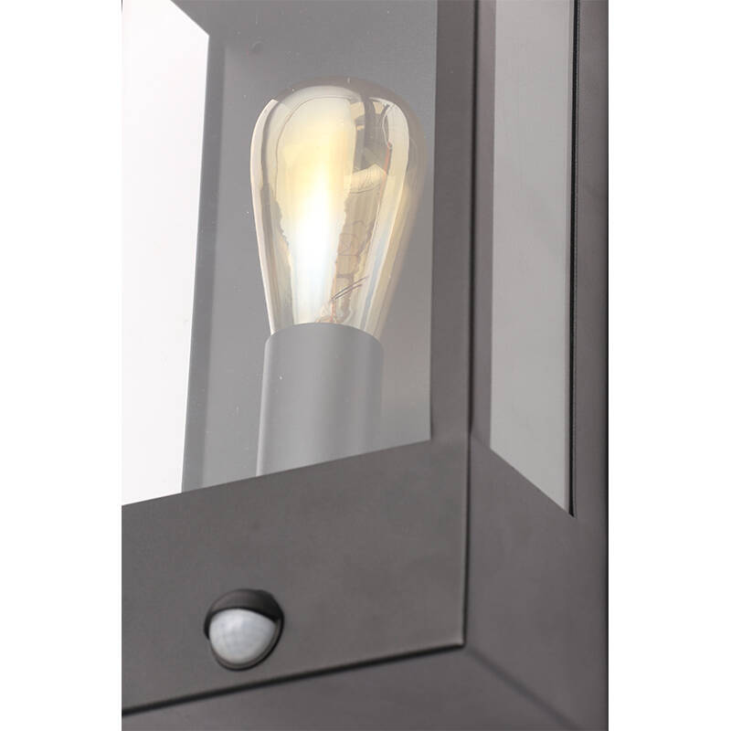Image of Forum Minerva Half Lantern Outdoor Wall Light with PIR Sensor