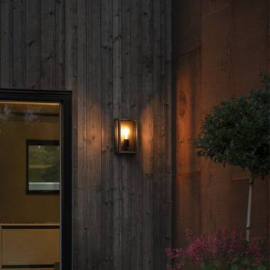 Image of Konstsmide Carpi Grande Half Lantern Outdoor Wall Light