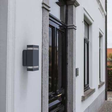 Image of Lutec Focus Square LED Outdoor Up & Down Wall Light