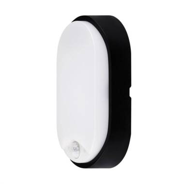 Luceco Eco 10W Cool White LED Oval Flush Light with PIR Sensor