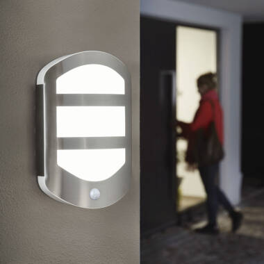 Image of Ledvance Endura Plate 13W Warm White LED Outdoor Wall Light with PIR Sensor