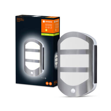 Image of Ledvance Endura Plate 13W Warm White LED Outdoor Wall Light with PIR Sensor