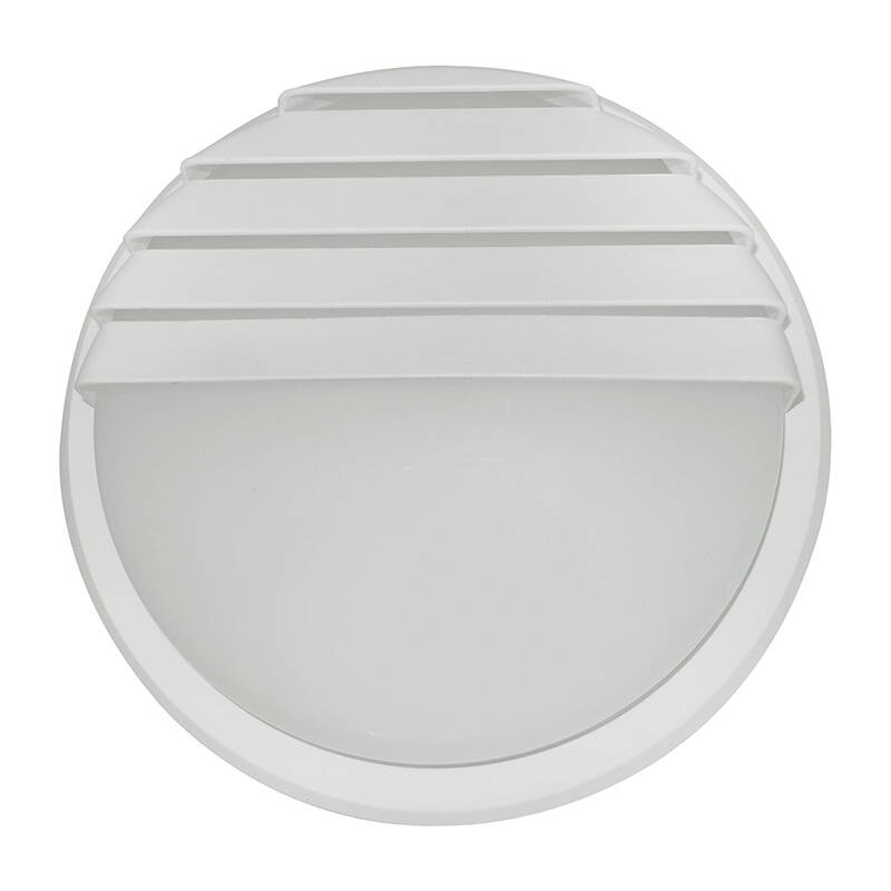 Image of Eterna 14W Cool White LED Outdoor Louvered Flush Light - Black