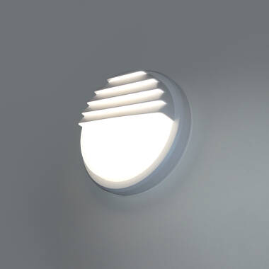 Image of Eterna 14W Cool White LED Outdoor Louvered Flush Light - Black