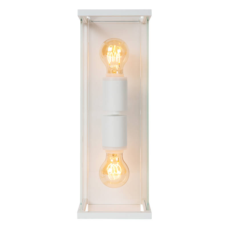 Image of Lucide Claire Half Lantern Outdoor Twin Wall Light