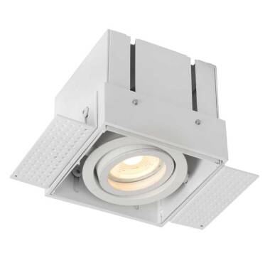 Image of Lucide Trimless Plaster-In Square Adjustable Downlight