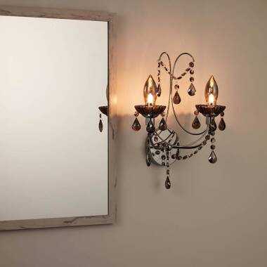 Image of Searchlight Luna Twin Bathroom Wall Light