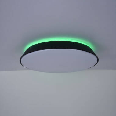 Image of Lutec Panter White and Colour Selectable LED Bluetooth Ceiling Light